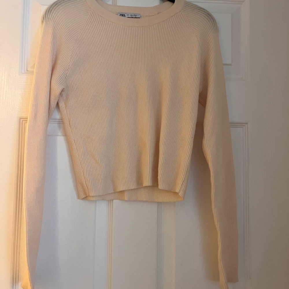 ZARA KNIT WOMENS Cream Sweater